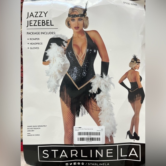 Halloween- Flapper Costume (3 piece) NWT - Picture 6 of 7